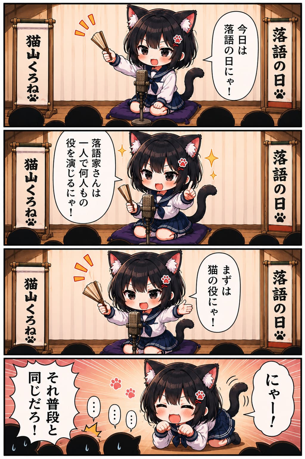4コマ漫画 2026.06.05. 「落語の日」