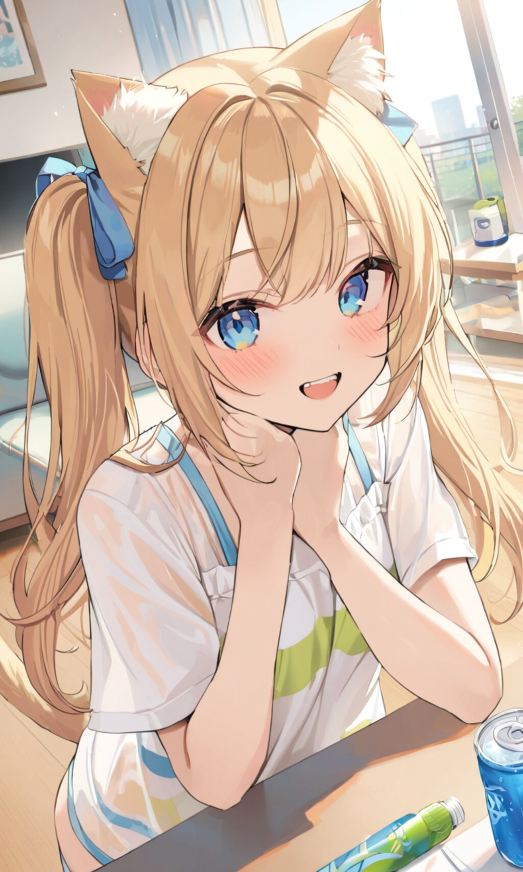 こるり「運動の後のシャワーの次はスポドリ」まや「元気なこって」