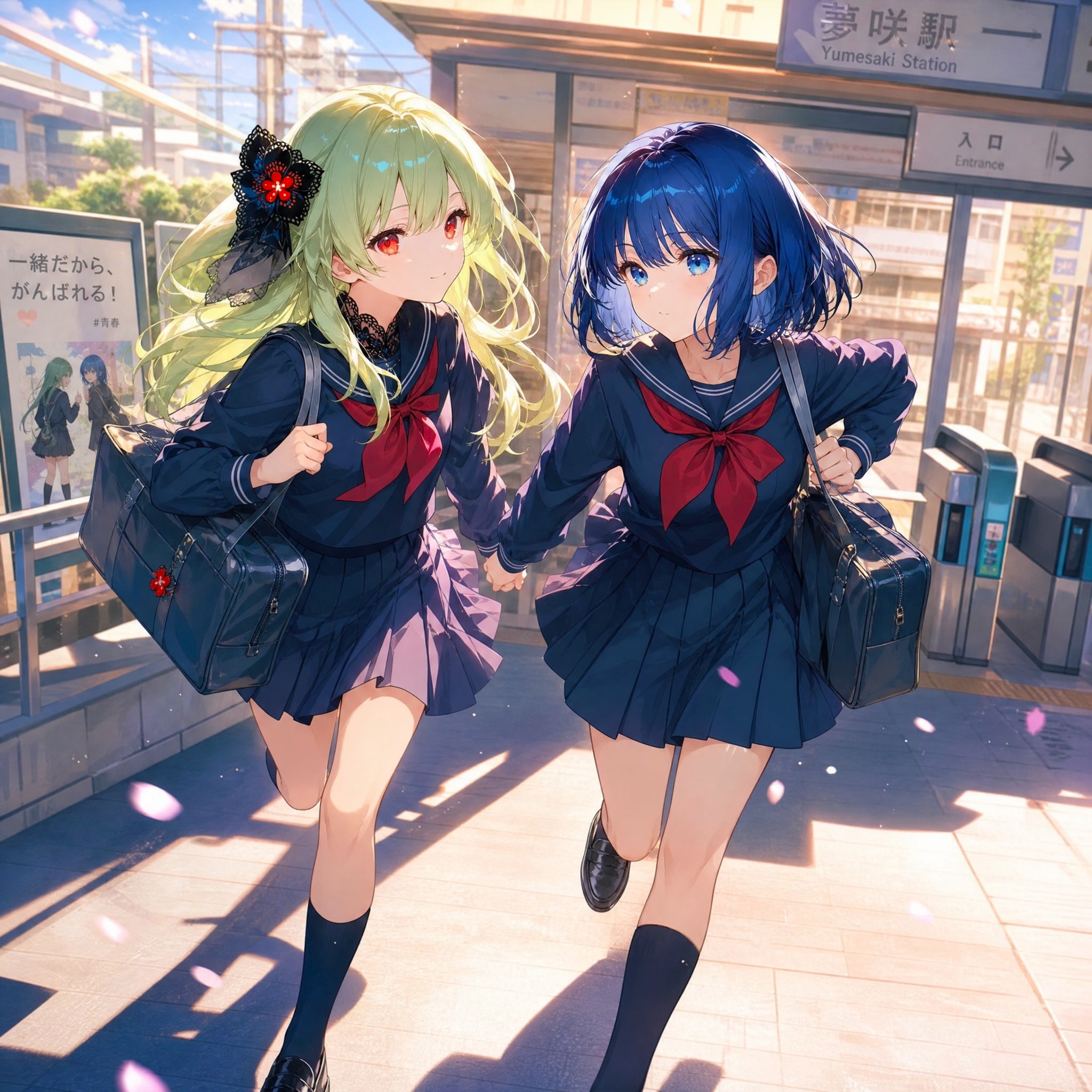 急げ、急げッ！（GRYPHONちゃん、WAVEちゃん）