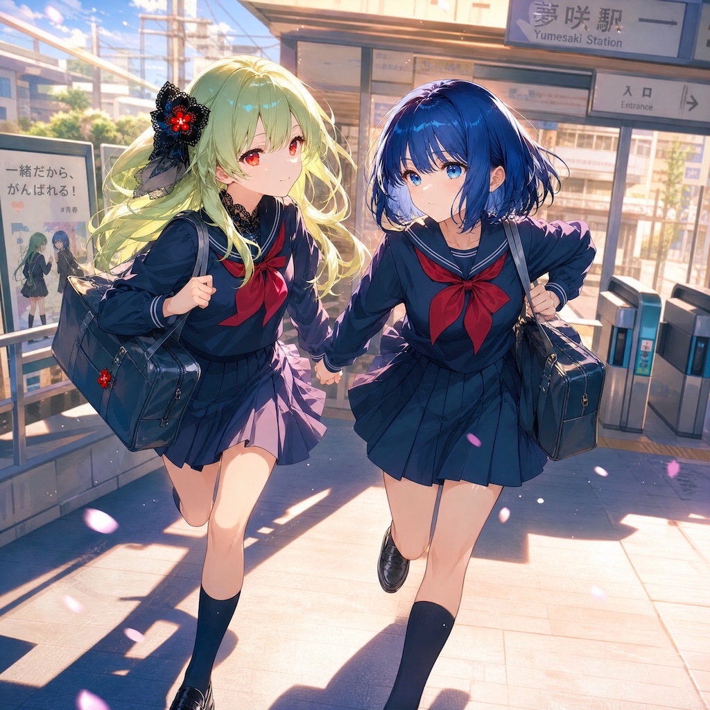 急げ、急げッ！（GRYPHONちゃん、WAVEちゃん）