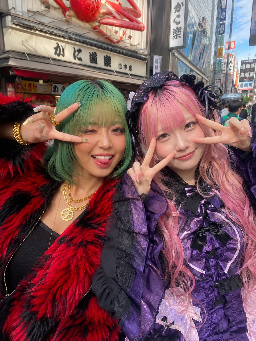 大阪で記念撮影