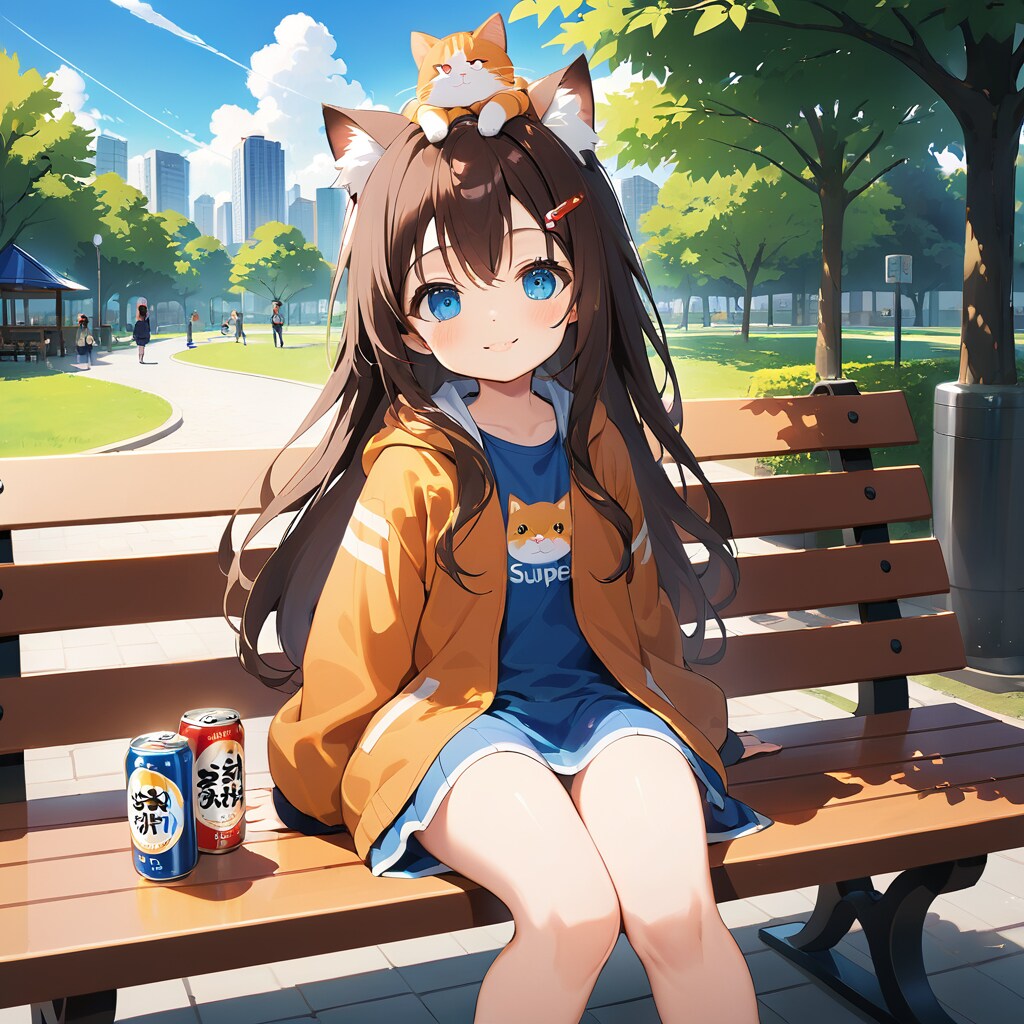 猫と小さな女の子