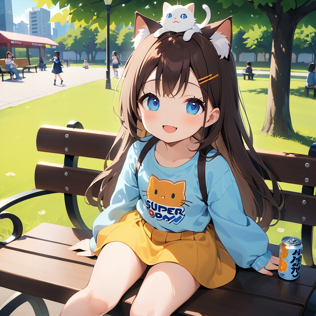 猫と小さな女の子