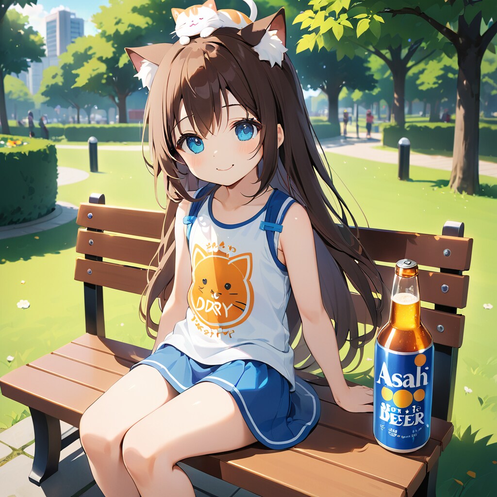 猫と小さな女の子