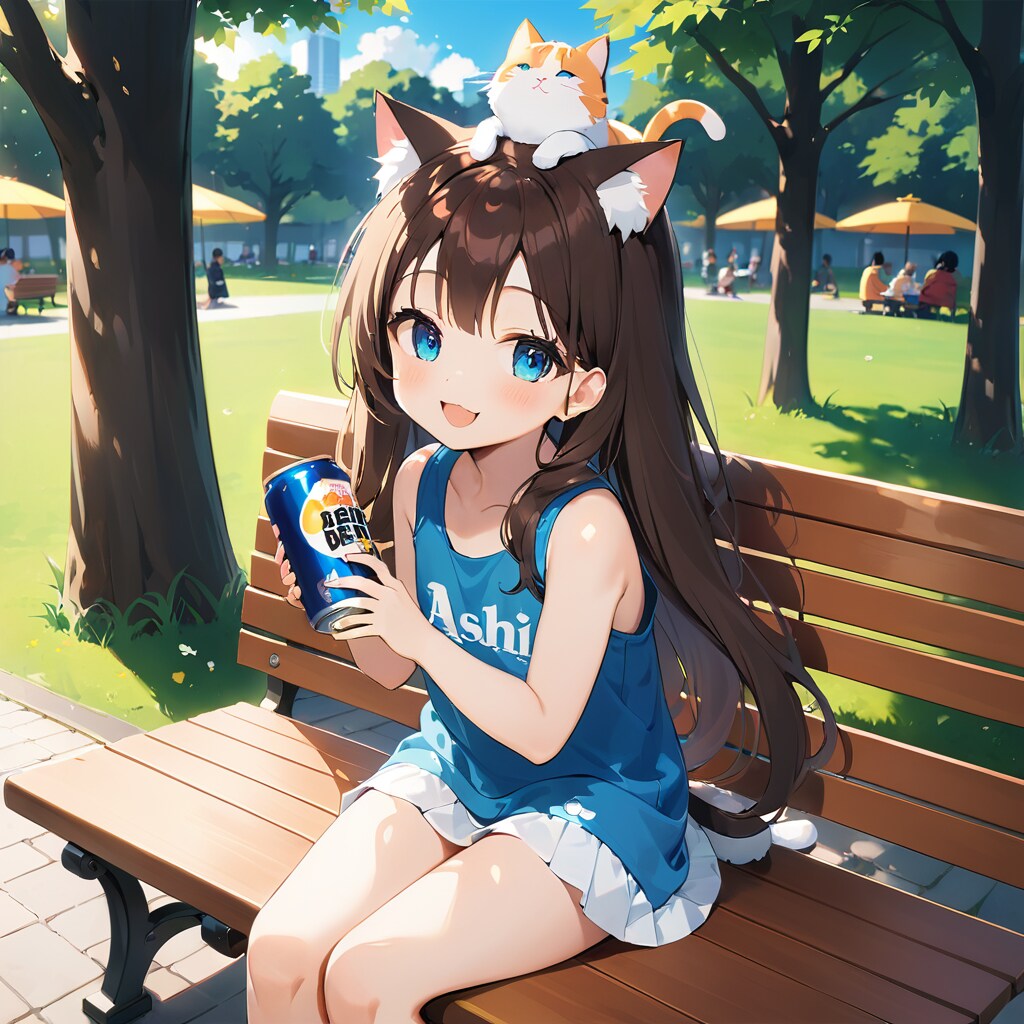 猫と小さな女の子