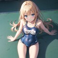 スクール水着の女の子 4枚目