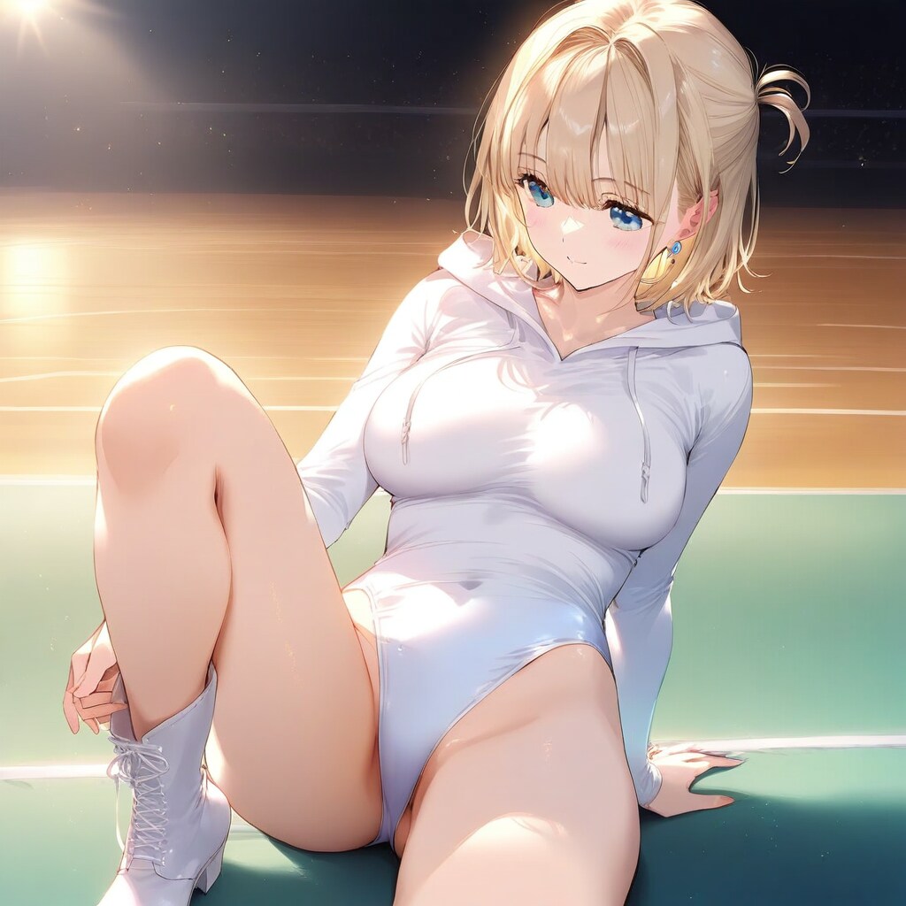 金髪ショート新体操美少女