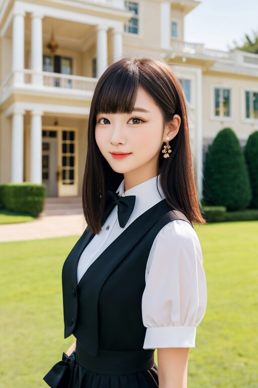 リアルかっこかわいいパフ袖好きのタキシード美少女