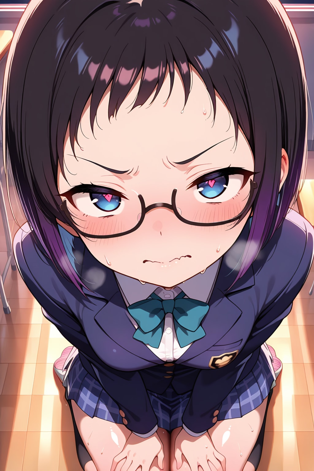 メガネ女子　制服