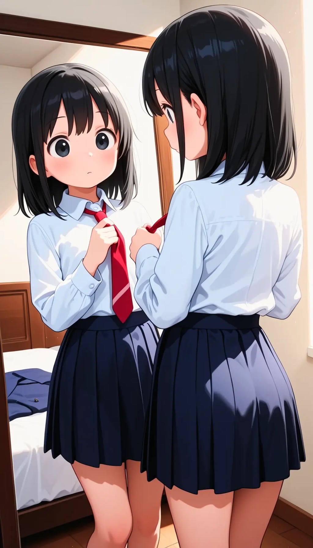 慣れないネクタイ