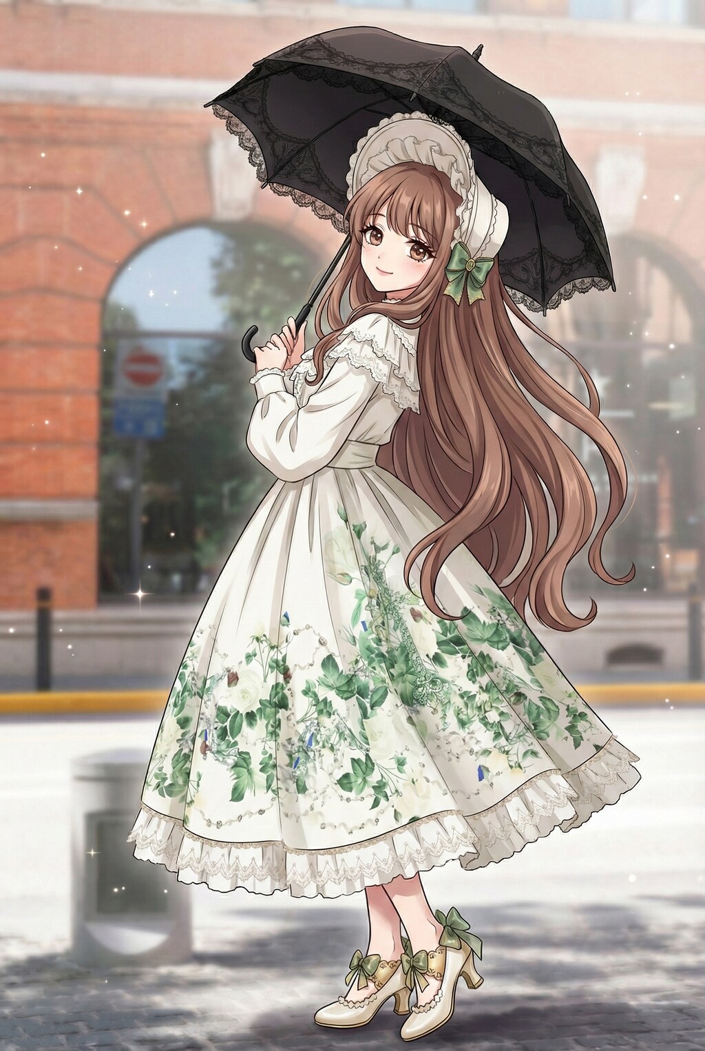 朝露に濡れる緑蔭