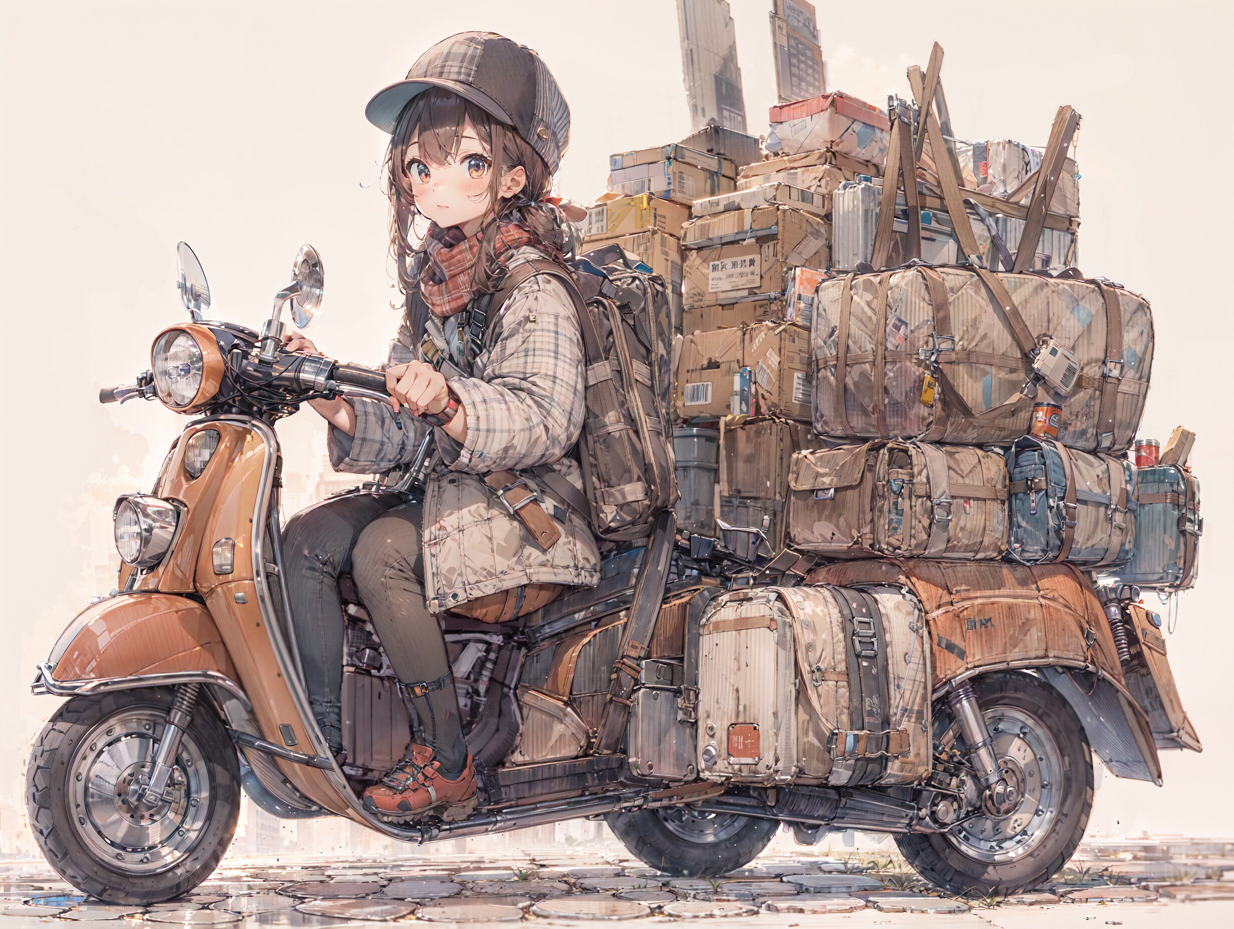 バイクで引っ越し