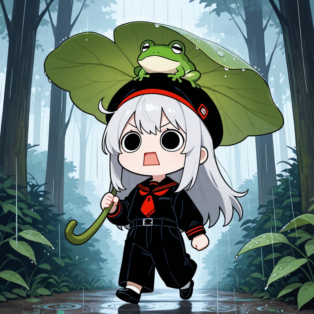 入梅傘の日えらいこっちゃ嬢