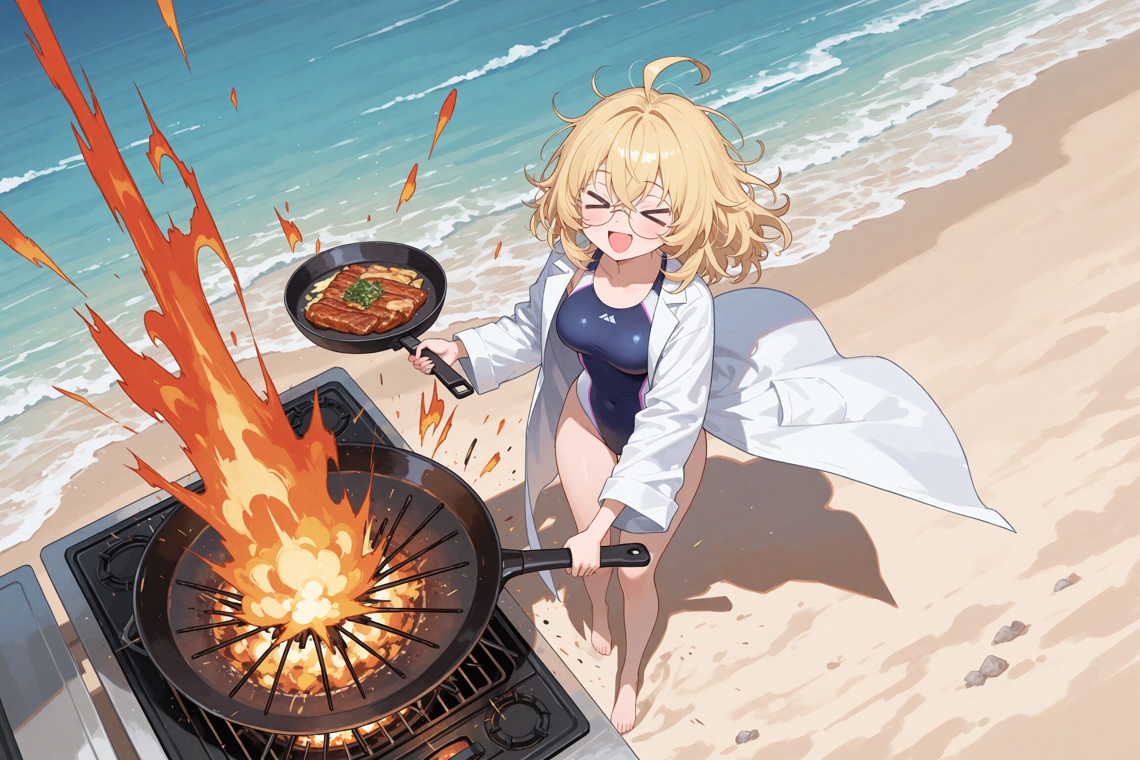 ビーチでバーベキュー