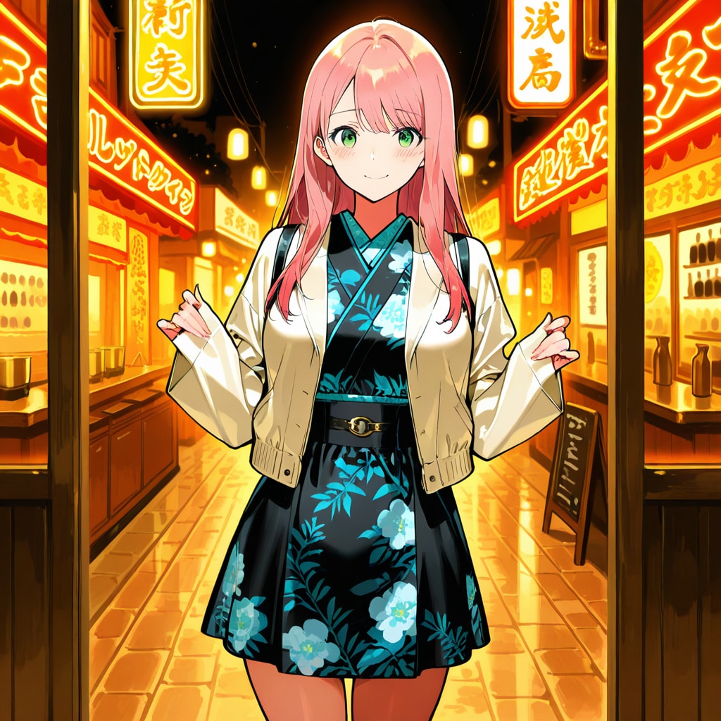 ネオンと和モダンの初めての夜