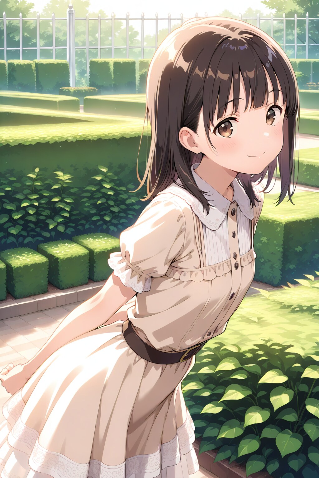 庭園でおはよう