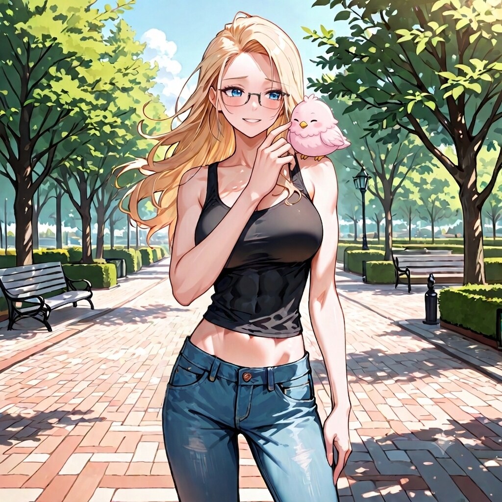 鈴九さんとこのもふぴよちゃんとブロンドちゃんでツーショット