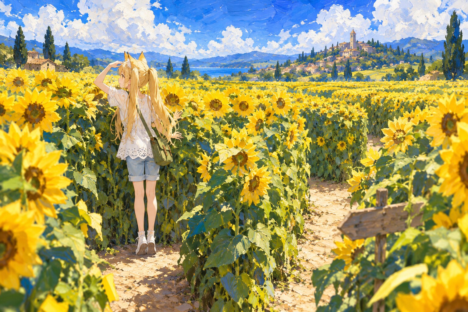 ミラのひまわり迷路の攻略 | の人気AIイラスト・グラビア