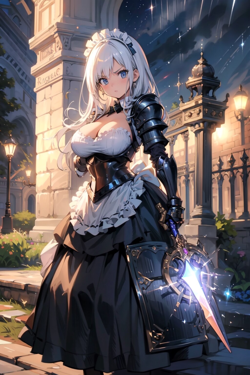 夜の警備もメイドにお任せ！