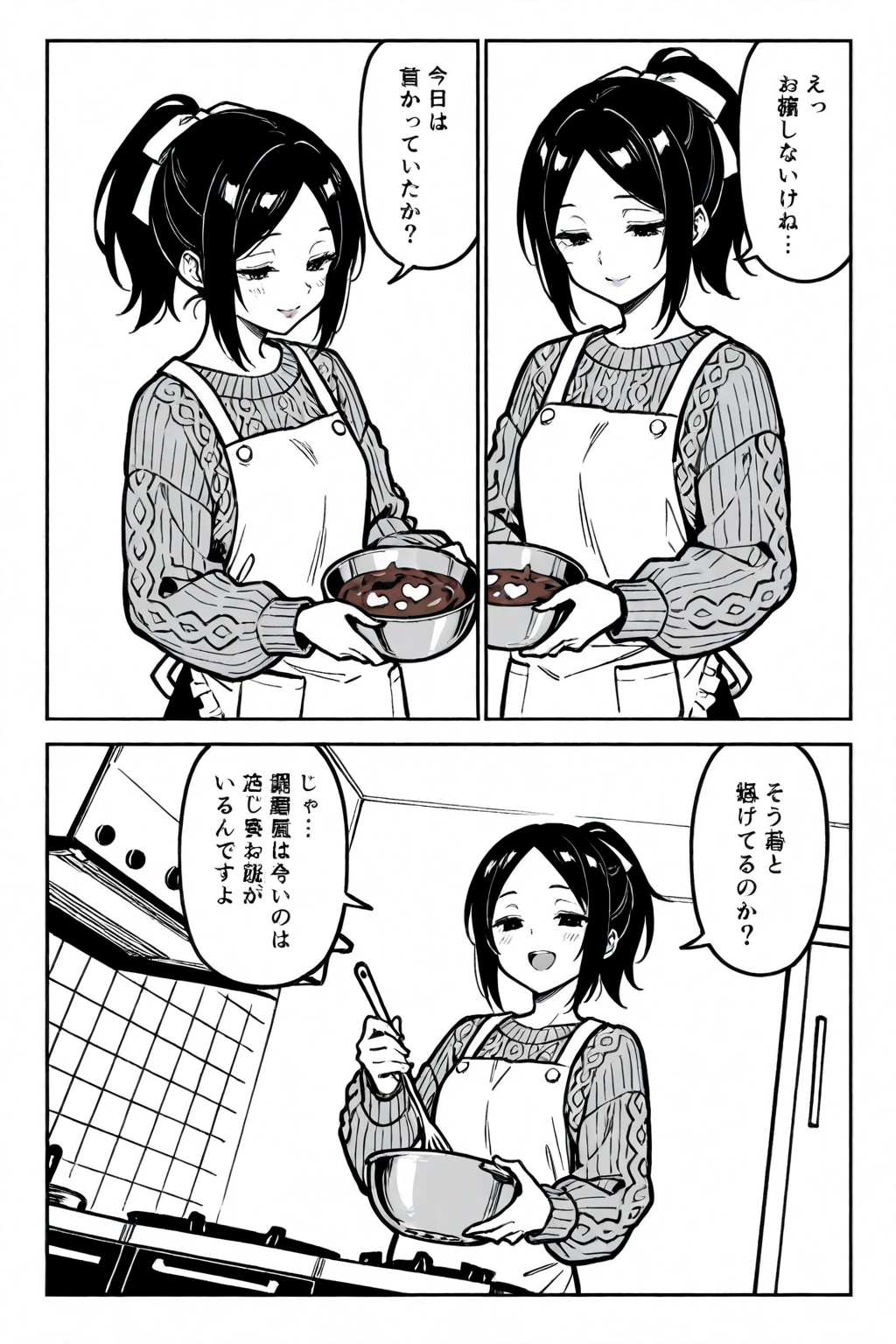 チョコを作る　漫画ぽいのなにか | の人気AIイラスト・グラビア