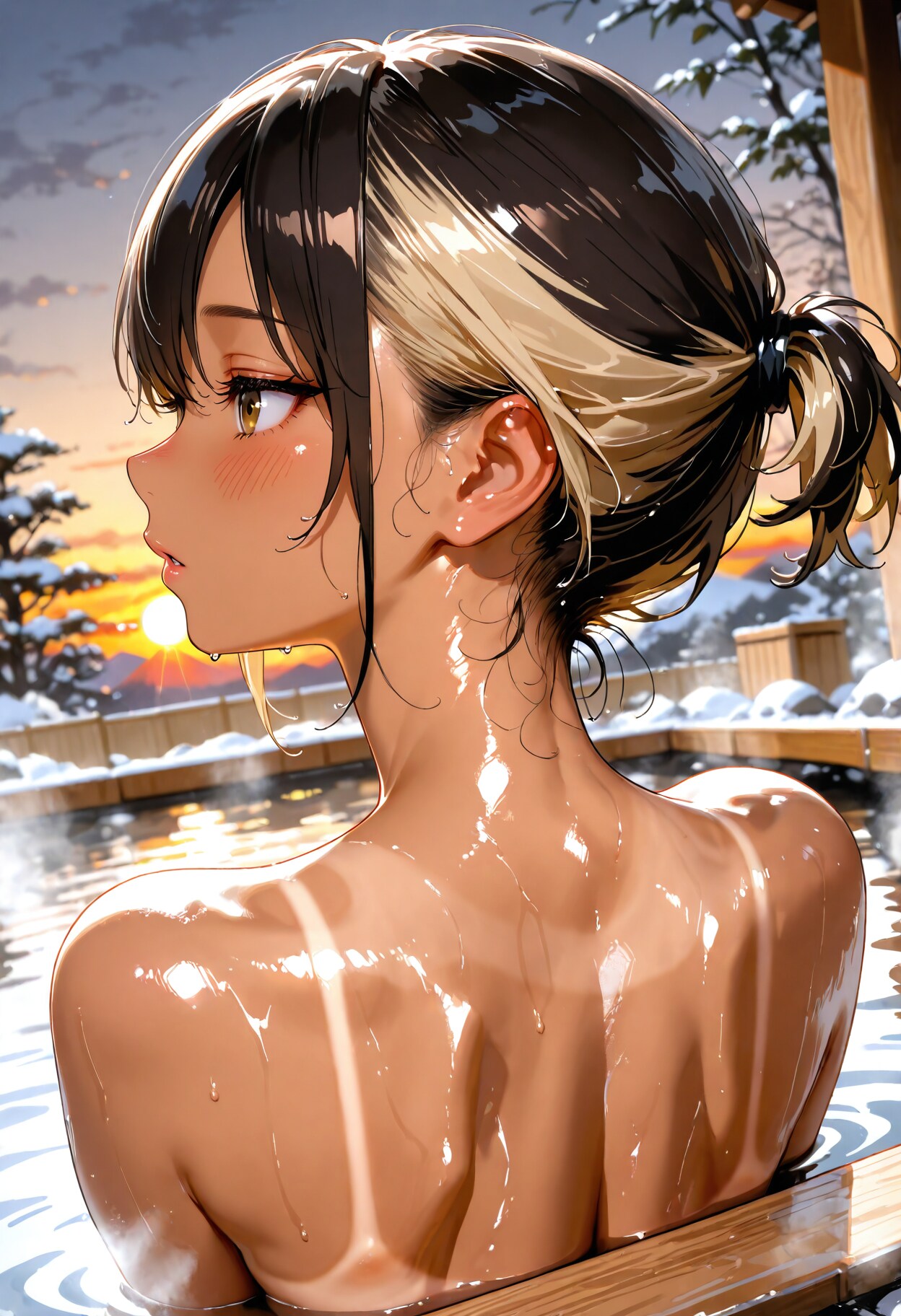 おねーさん、入浴。