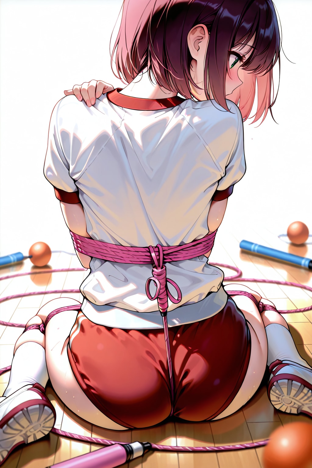 自分で縛るのは難しいな〜