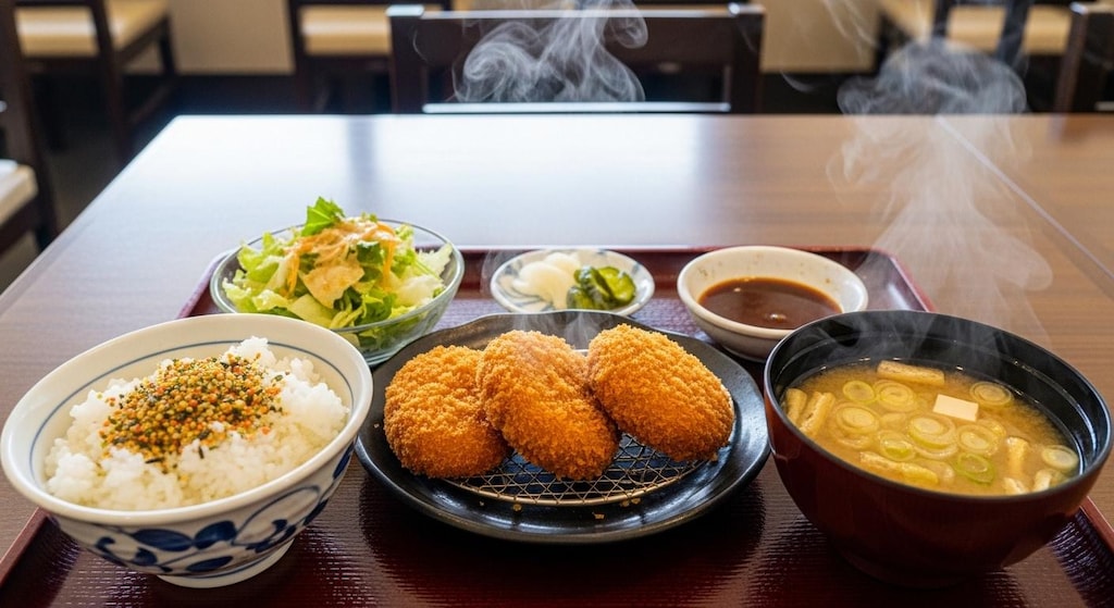 摩訶不思議食堂のコロッケ膳