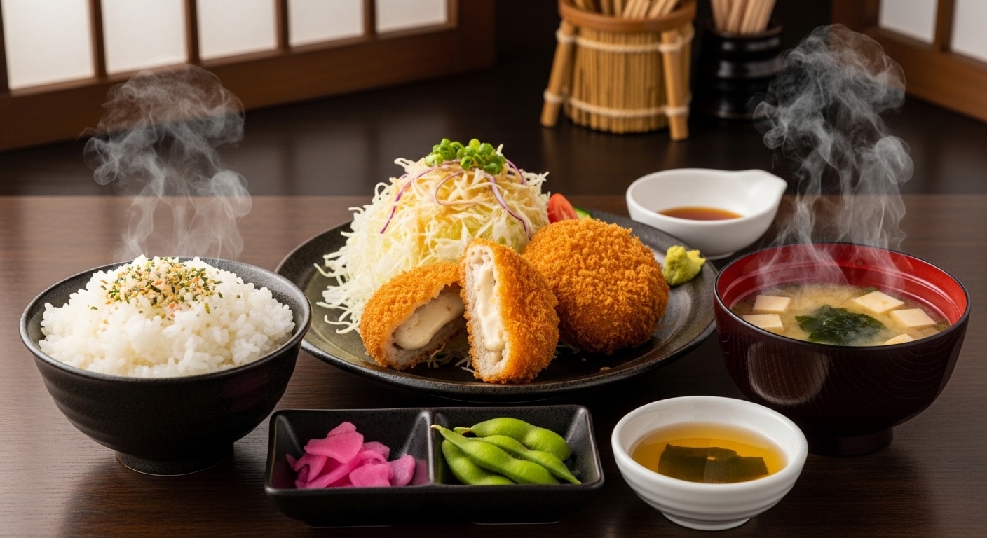 摩訶不思議食堂のコロッケ膳 | の人気AIイラスト・グラビア