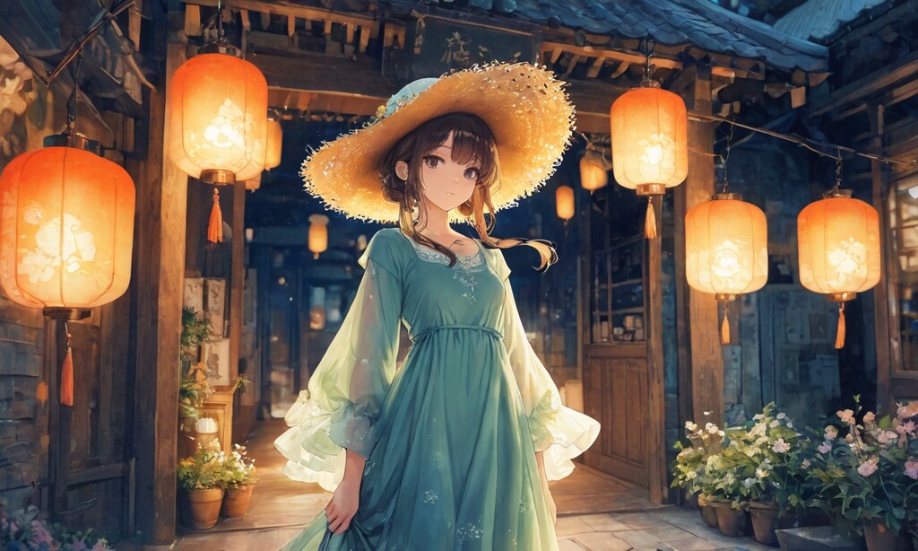 麦わら帽子の子