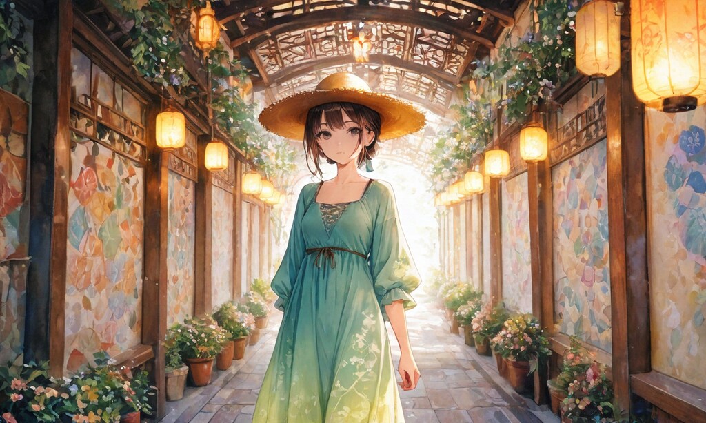 麦わら帽子の子