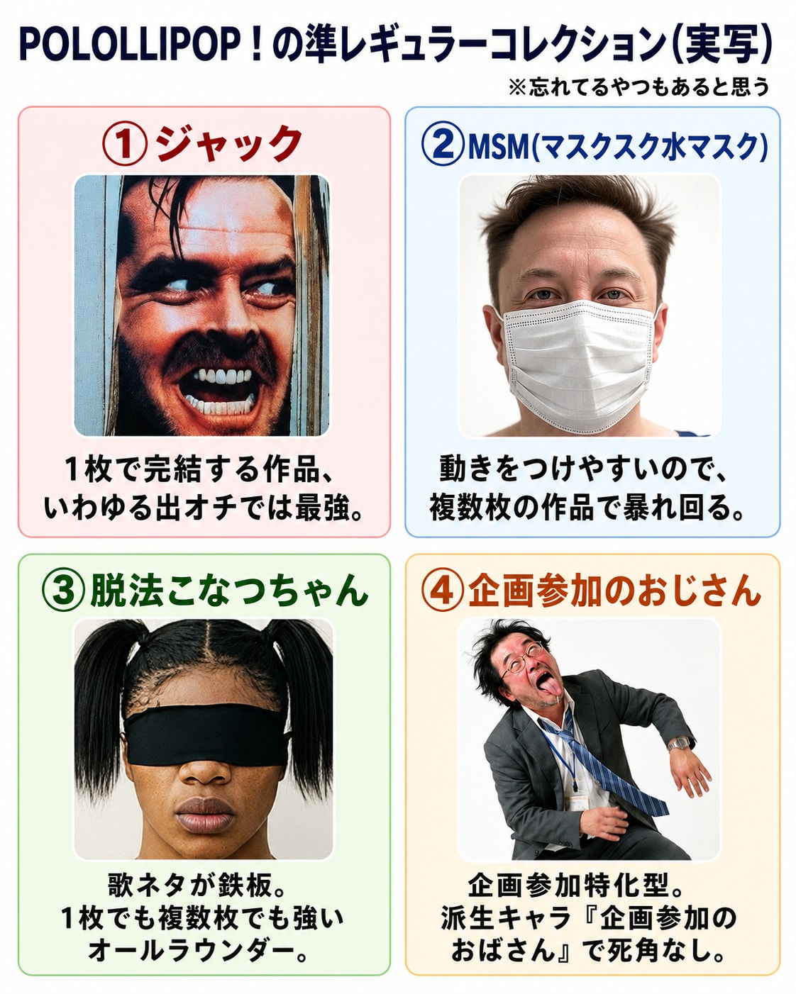 POLOLLIPOP！の準レギュラーコレクション(実写)