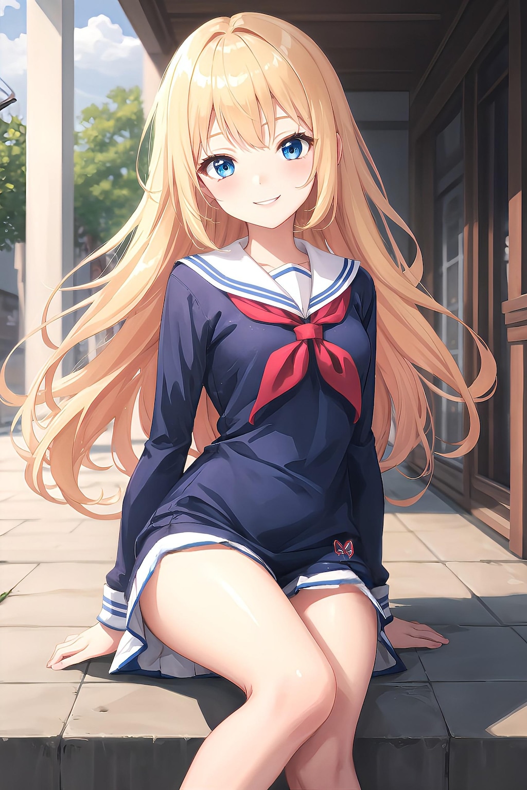 ブロンドヘアの女の子