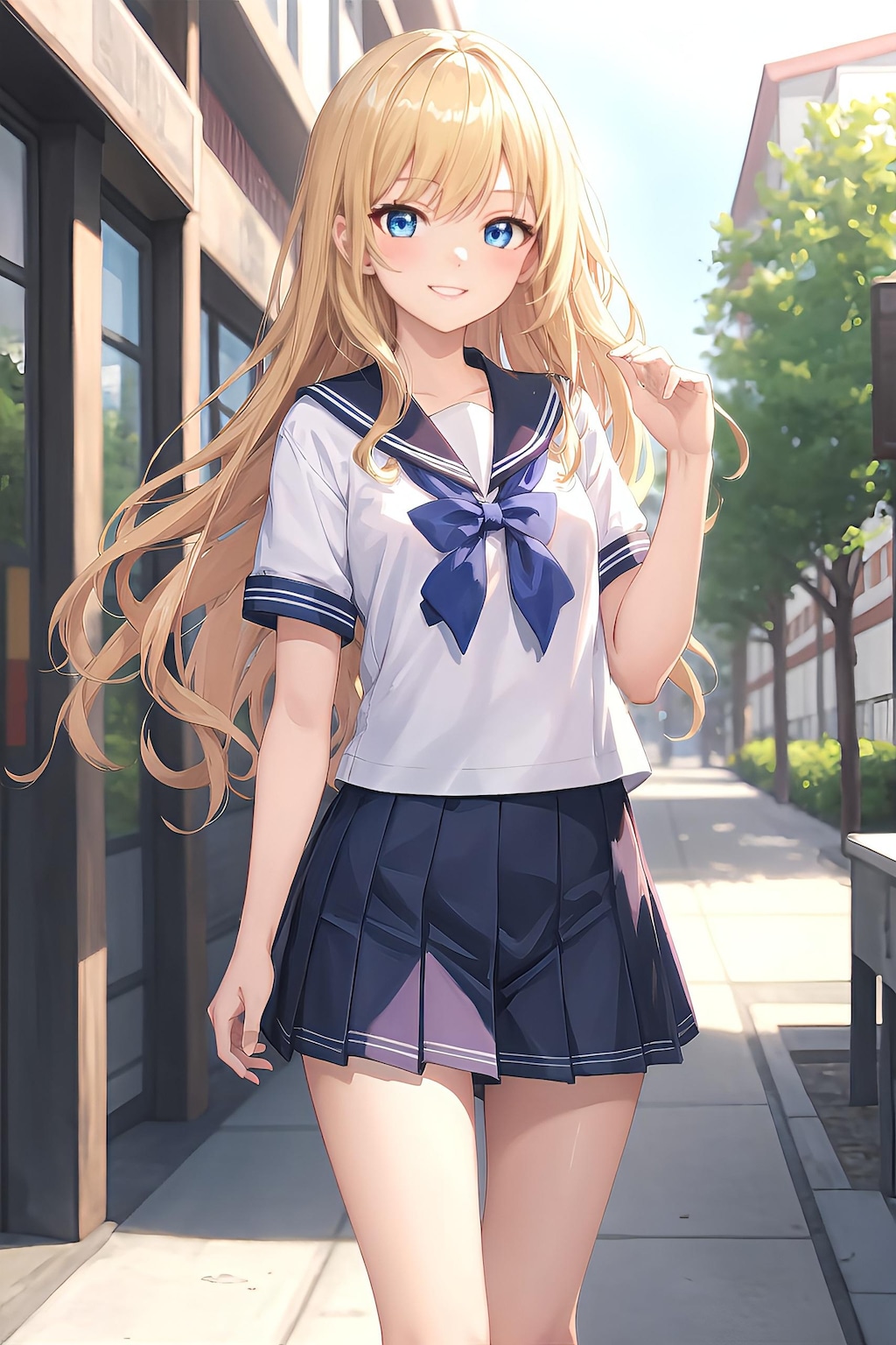 ブロンドヘアの女の子