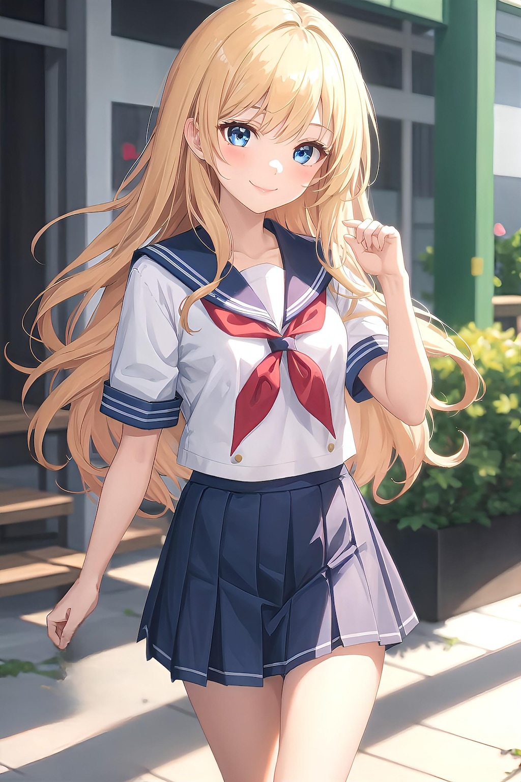 ブロンドヘアの女の子