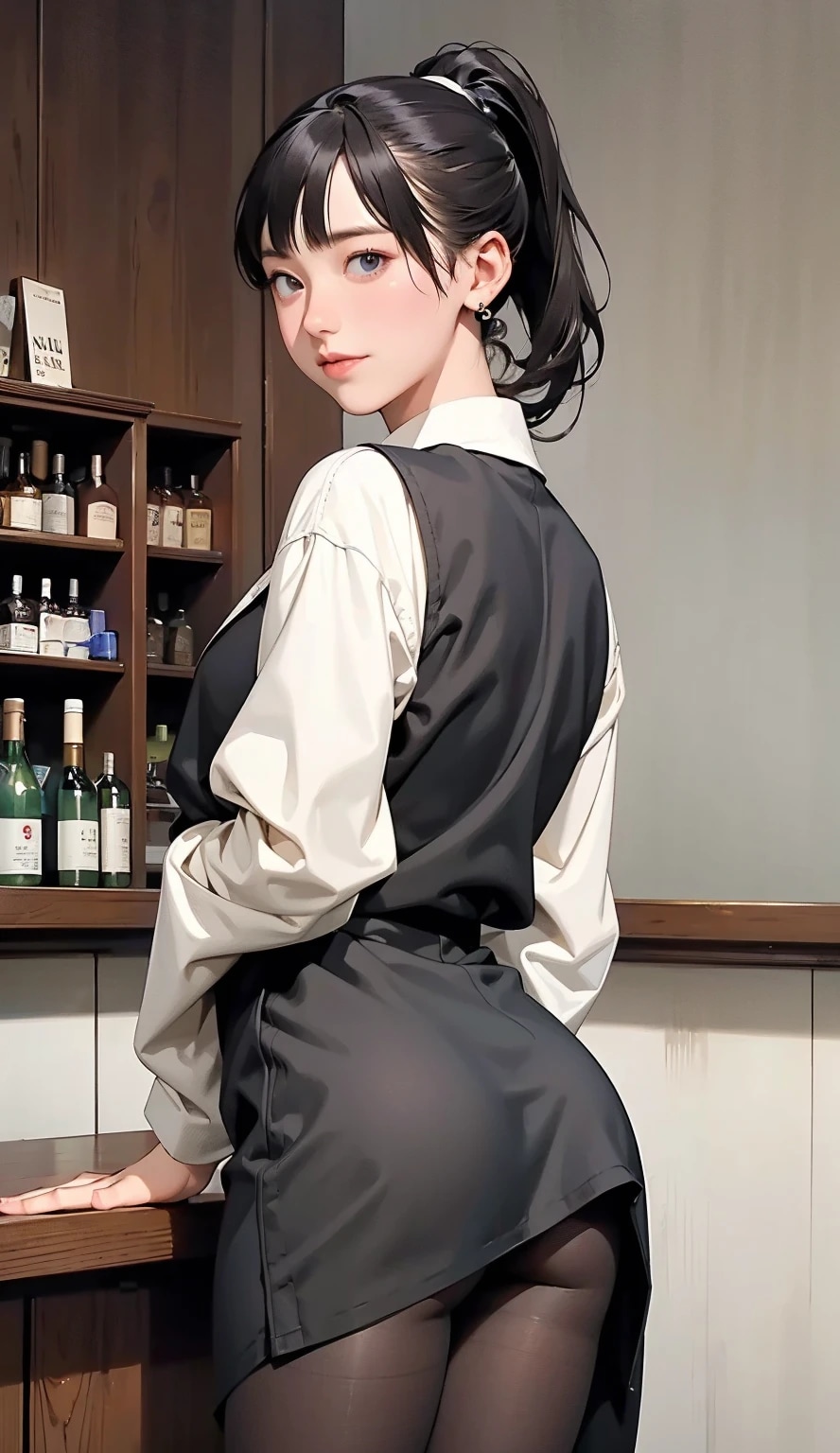 バーテンダーのヒップライン