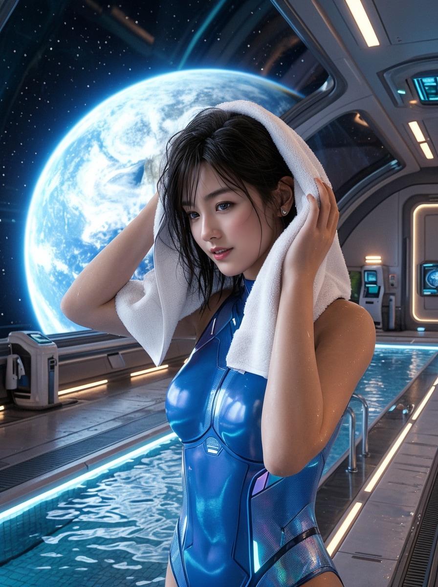 宇宙でタオル