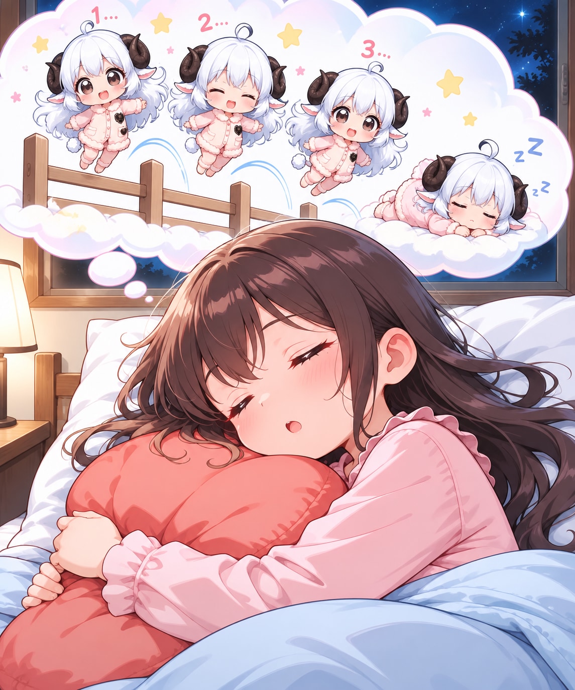 羊を数えると…💤 | の人気AIイラスト・グラビア