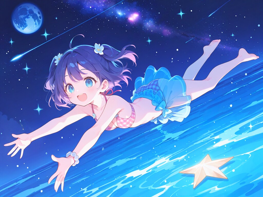 星を追って宇宙遊泳