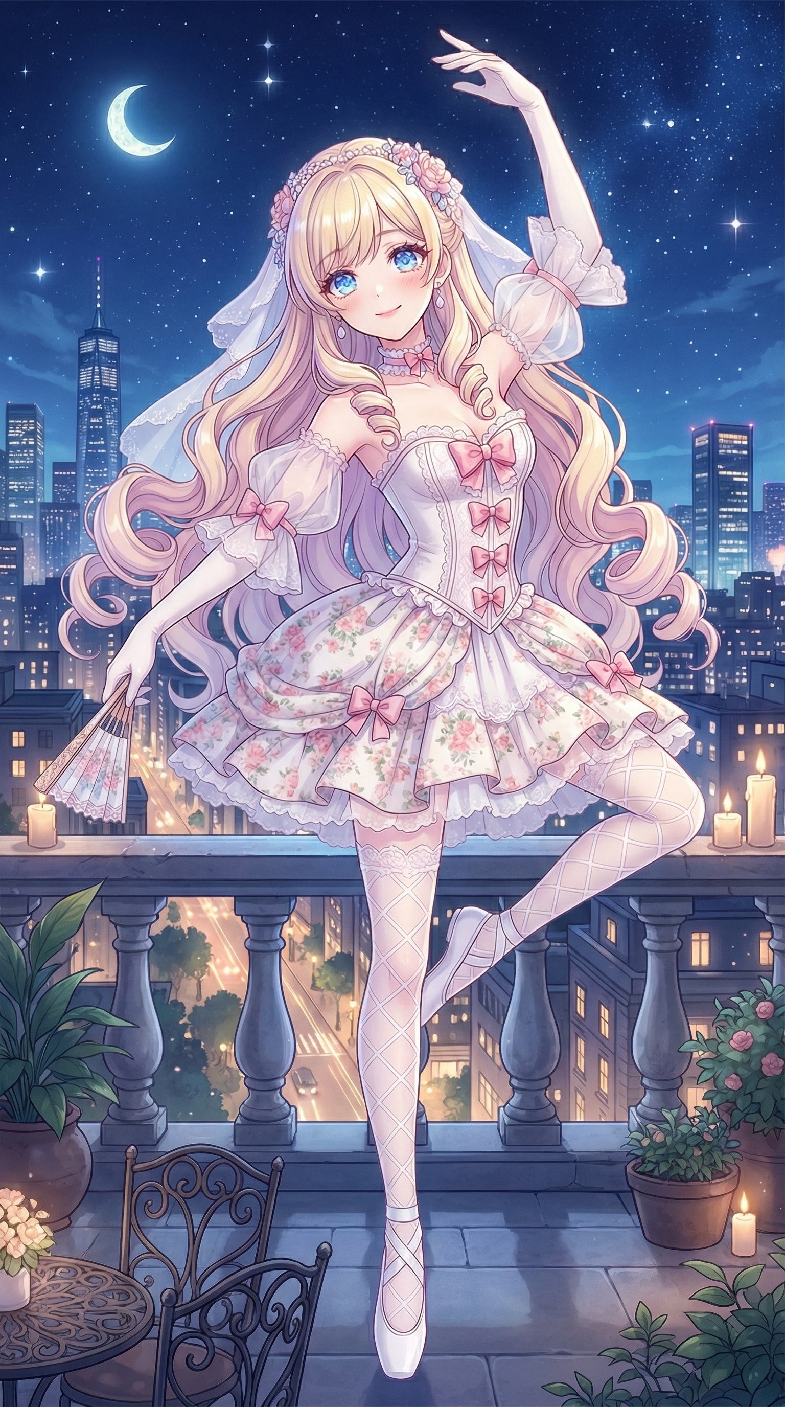 紗舞う花冠の白い夢想 | の人気AIイラスト・グラビア