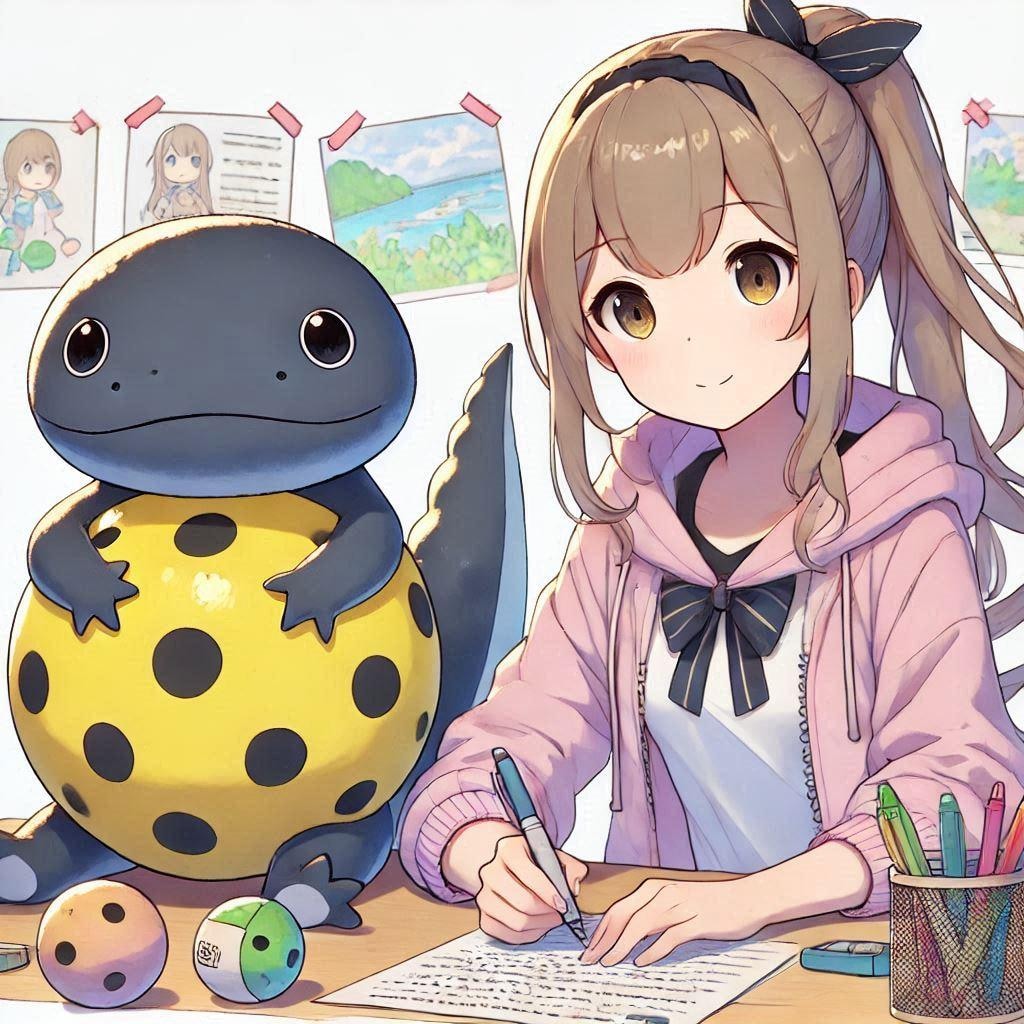 [Dalleさんで]○ートボールを作る女の子[ニュートボール]