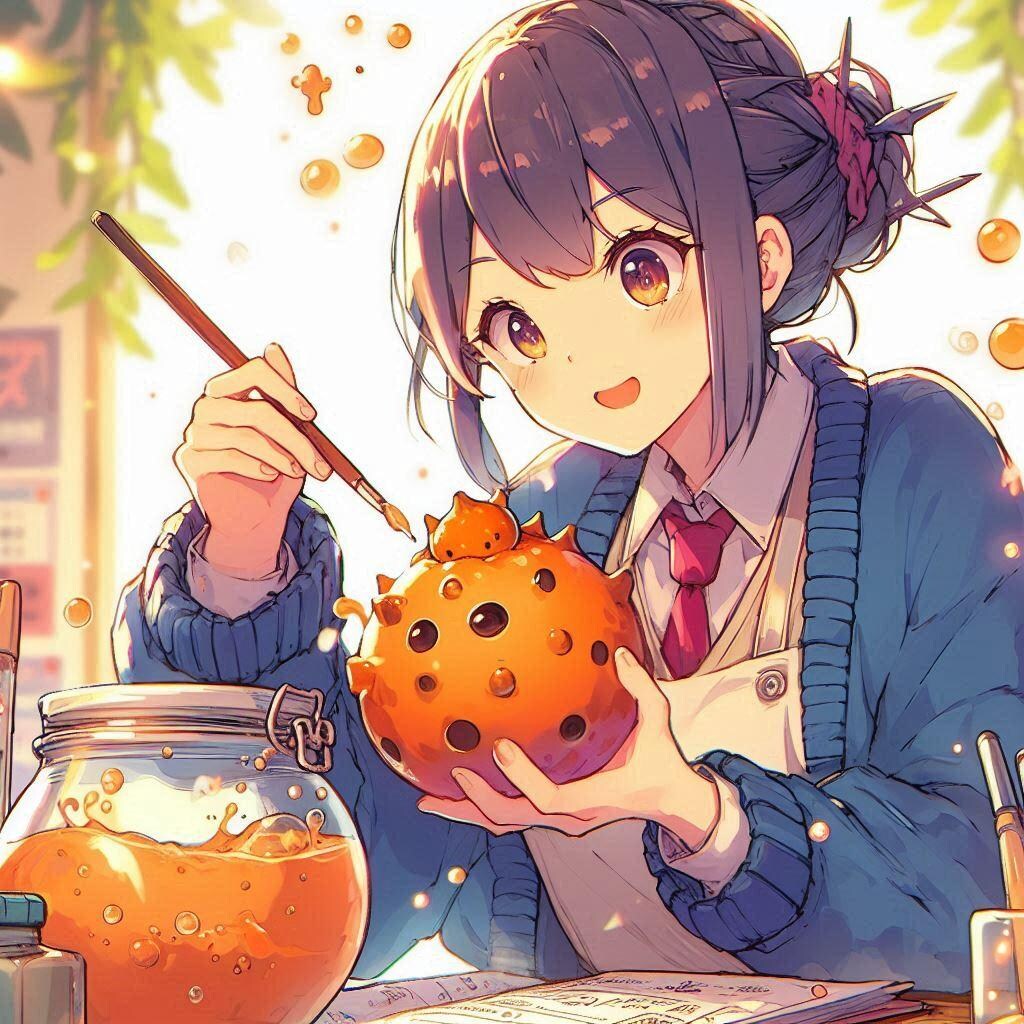 [Dalleさんで]○ートボールを作る女の子[ニュートボール]