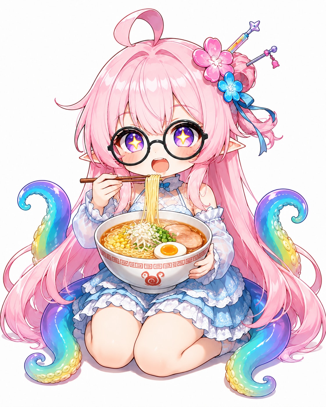 朝から味噌ラーメン食べてます♡ | の人気AIイラスト・グラビア
