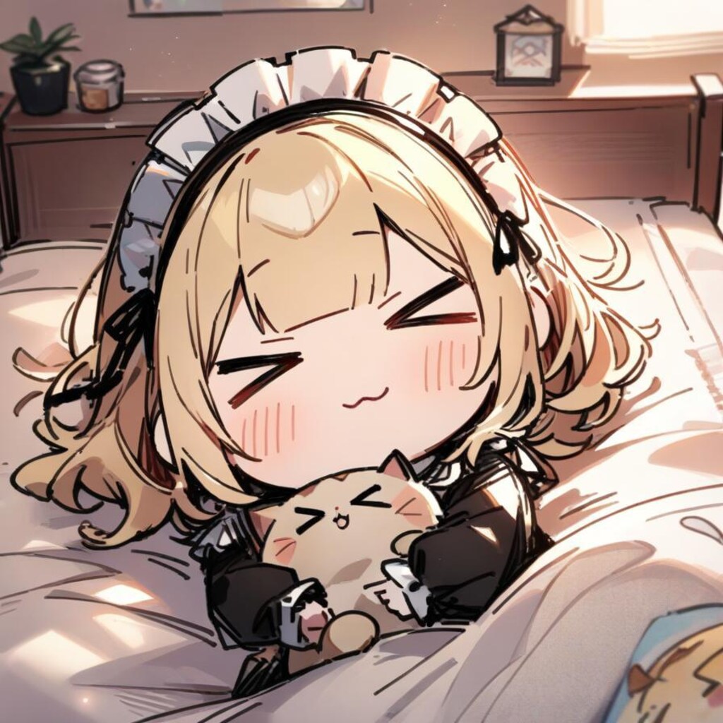 お猫様をめっちゃモフっちゃう系メイドちゃん🐱✨