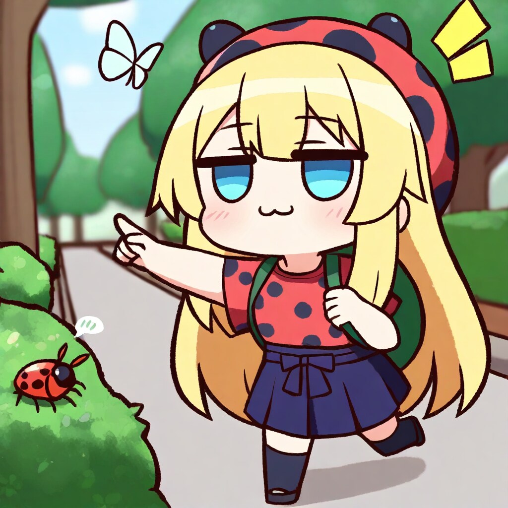 虫の日の黄色髪ちゃん