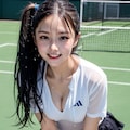 テニス部女子高生 5枚目