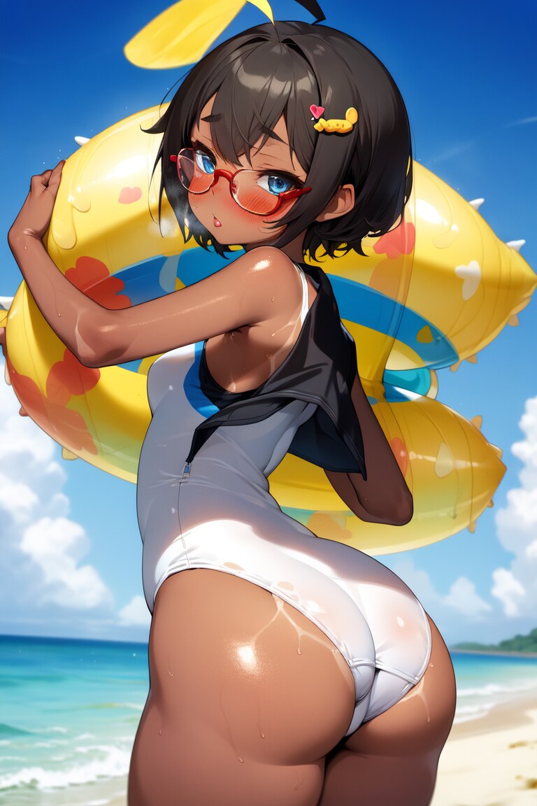 夏の日差しにきらめくお尻 🍑✨