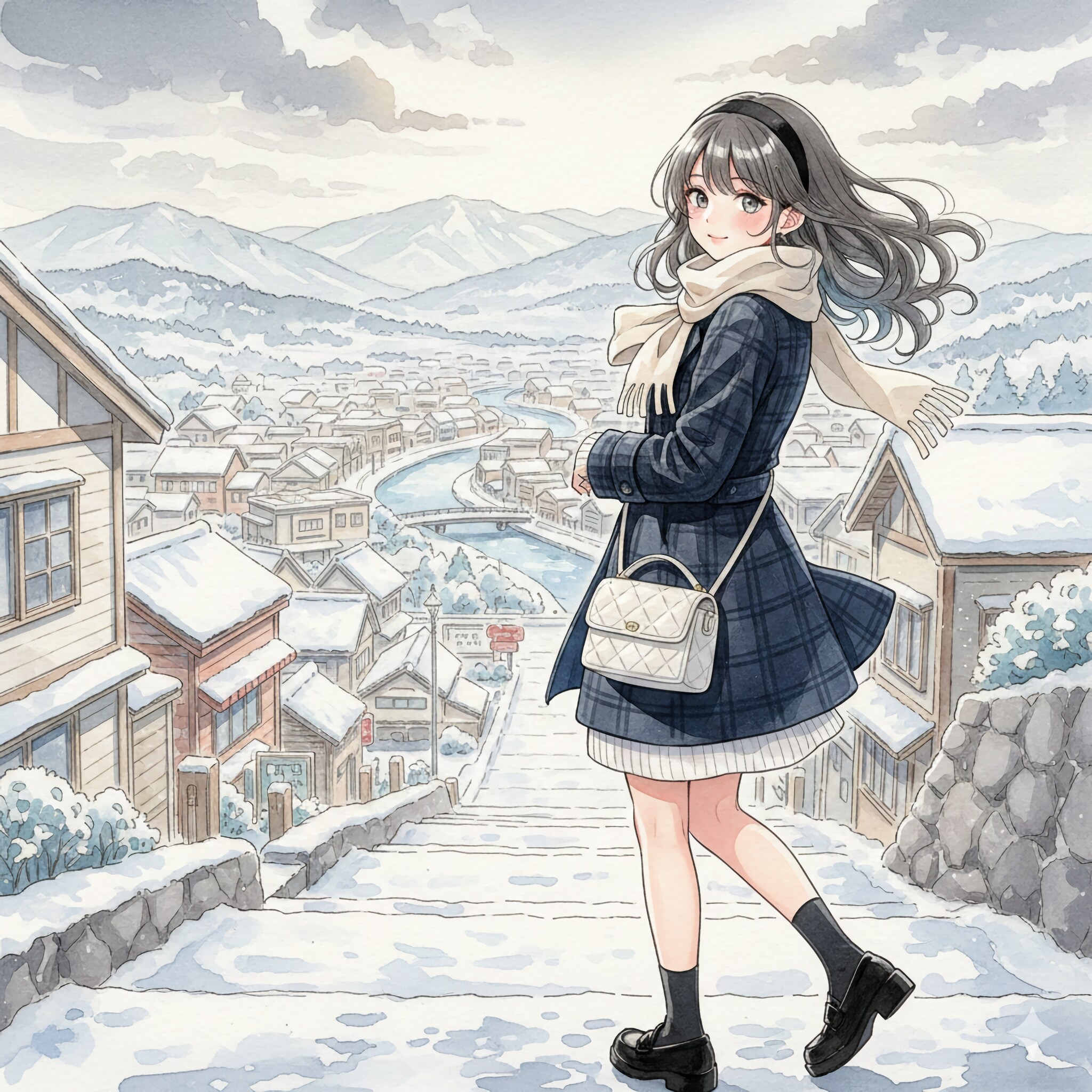 お散歩〜雪化粧でおめかし