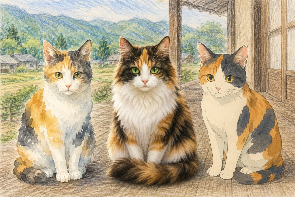 プロンプト実験・３匹の猫