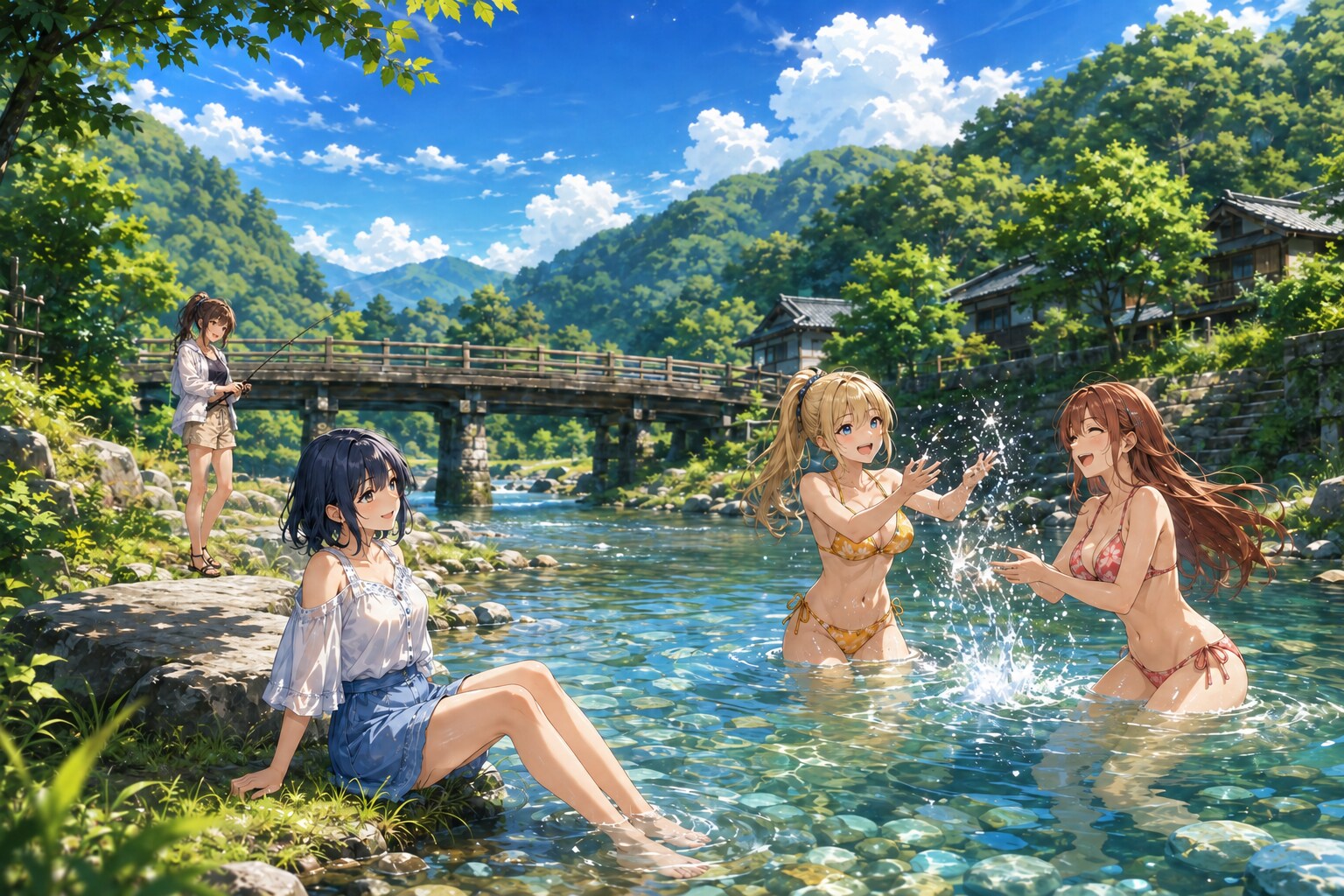 川遊び