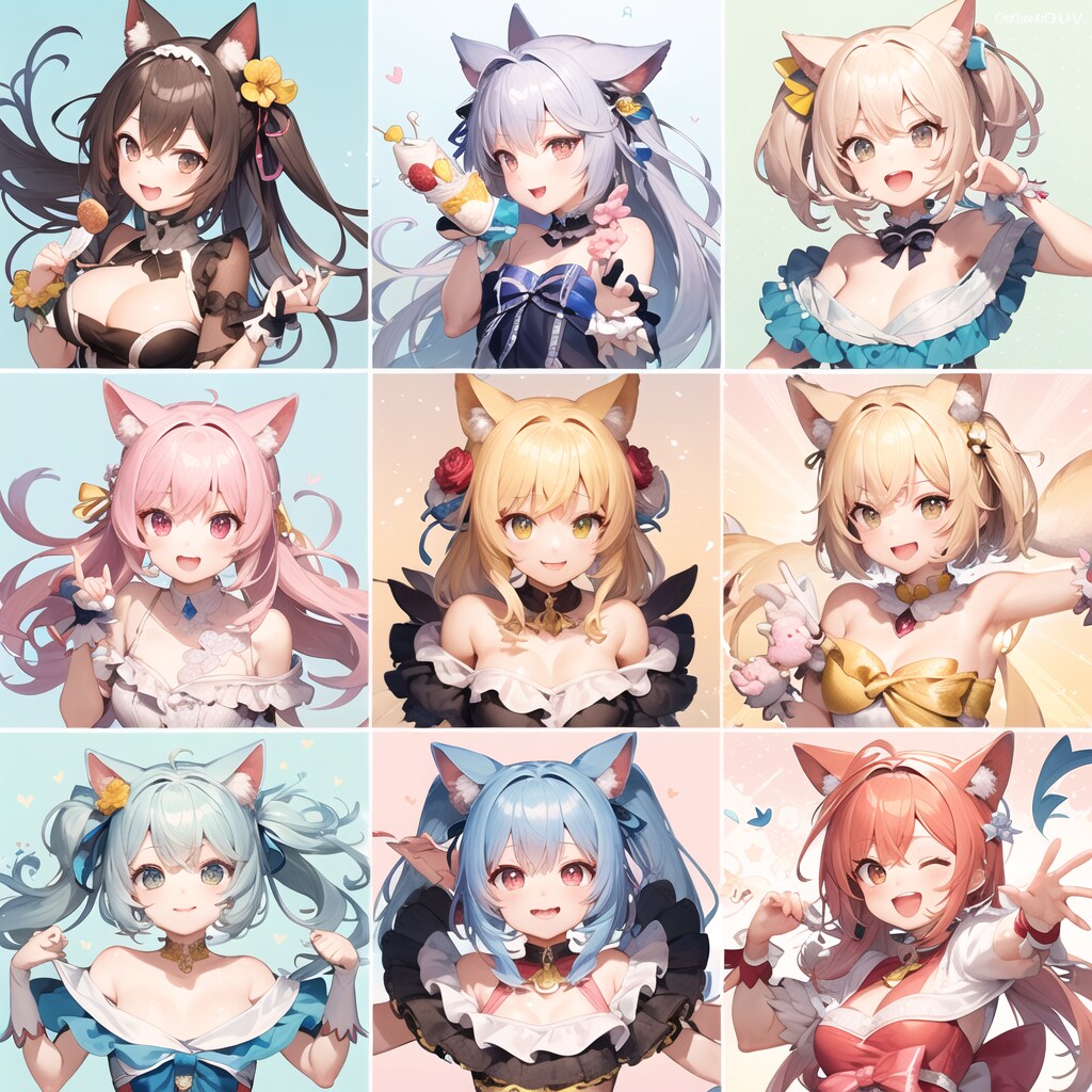 キャラクターデザイン（分割表示）